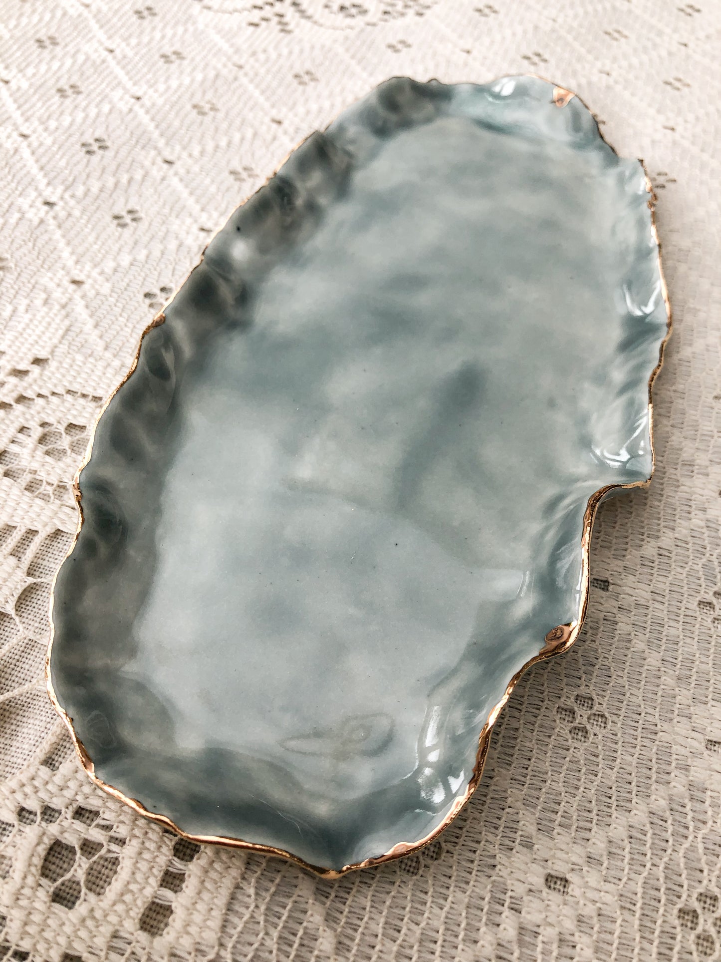 Sea Green Wavy Plate