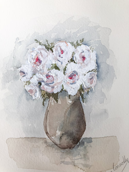 Original Watercolour Of Roses