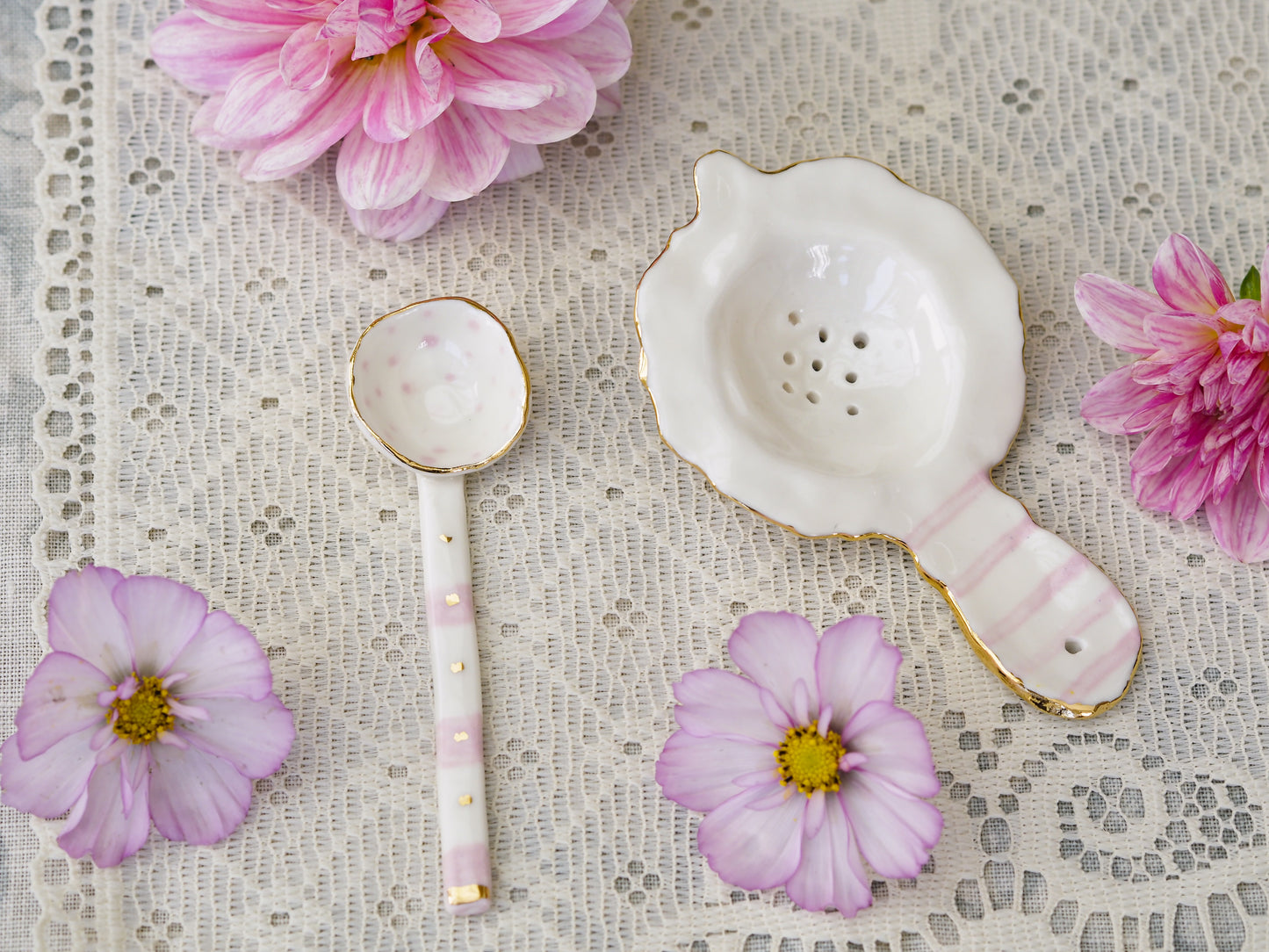 Tea Strainer With Stripes