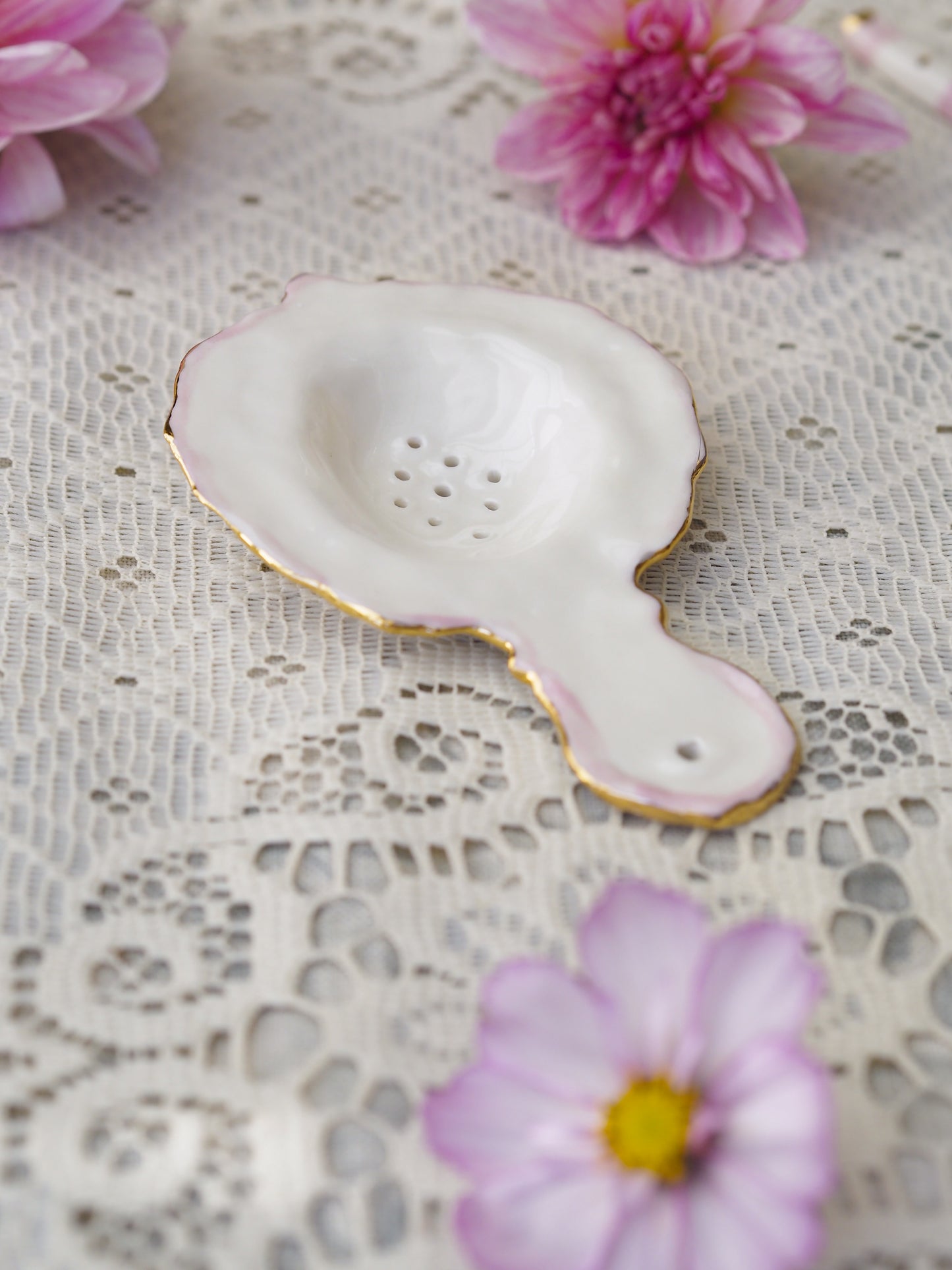 Tea Strainer With Gold