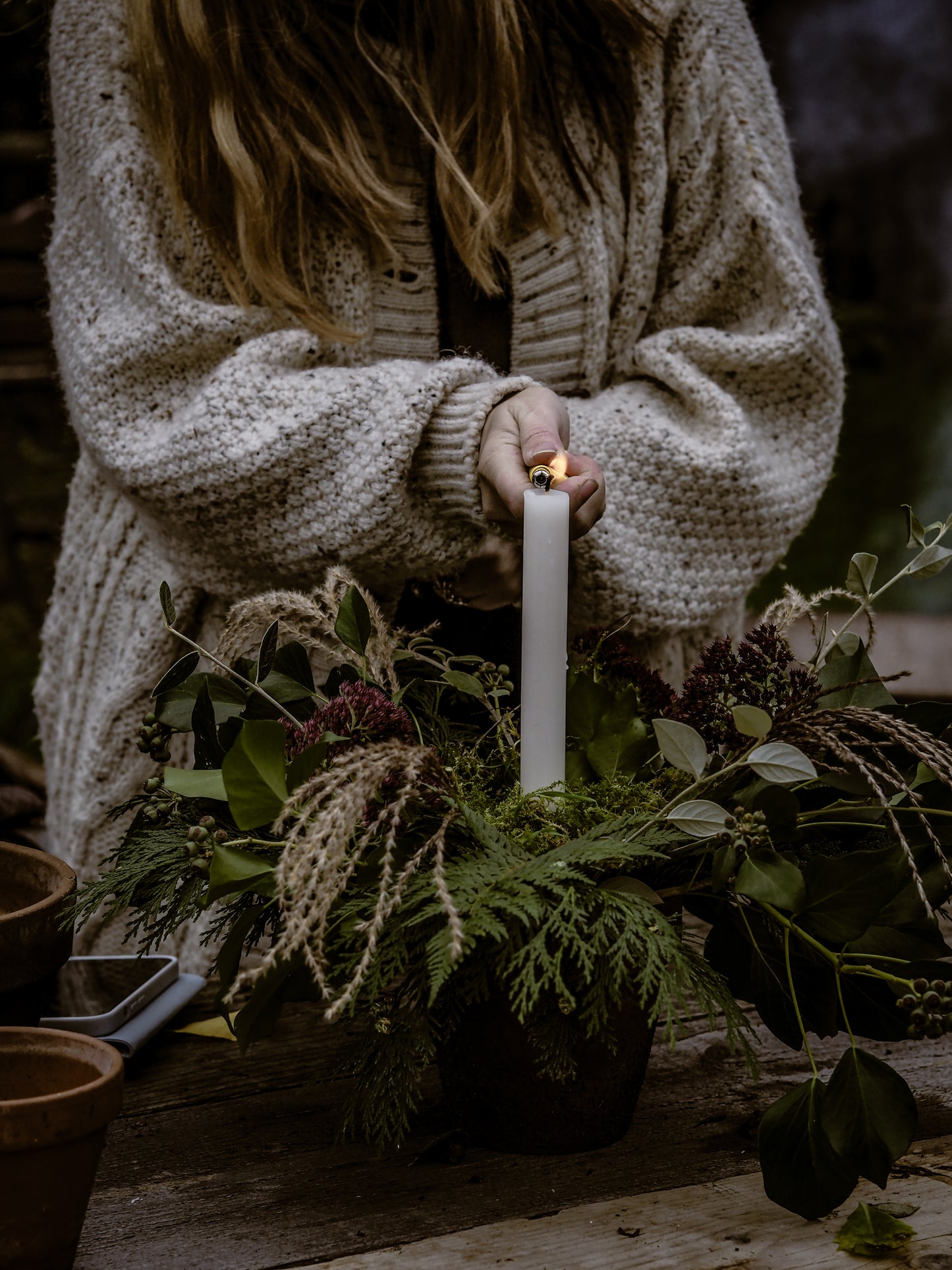 Foraged Christmas table arrangement workshop Sunday 8th December